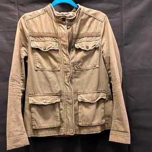 Free People Dark Green Cargo Jacket